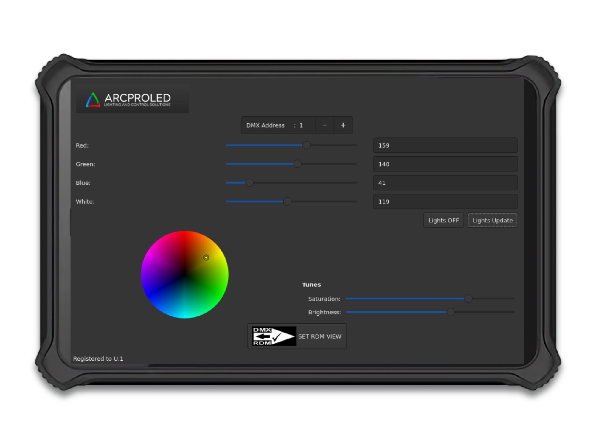 ARCPROLED DMX/RDM Touch Panel